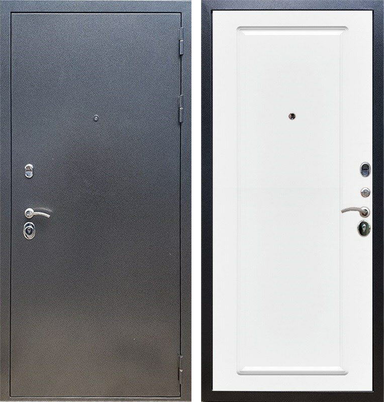 Входная стальная дверь Армада 11 ФЛ-119 (Антик серебро / Белый матовый)