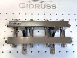 Модульный коллектор отопления Gidruss MKSS-40-5DU для гидрострелки из нержавеющей стали