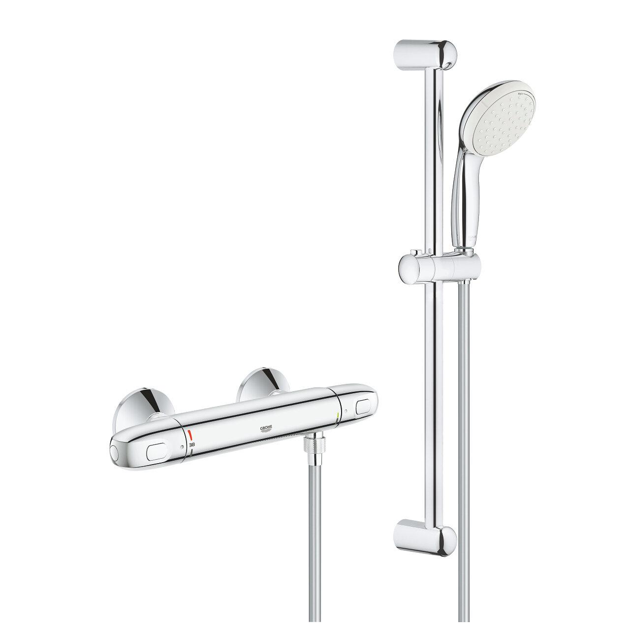 Термостат для душа DN 15 с душевым гарнитуром Grohe Grohtherm 1000 34151004