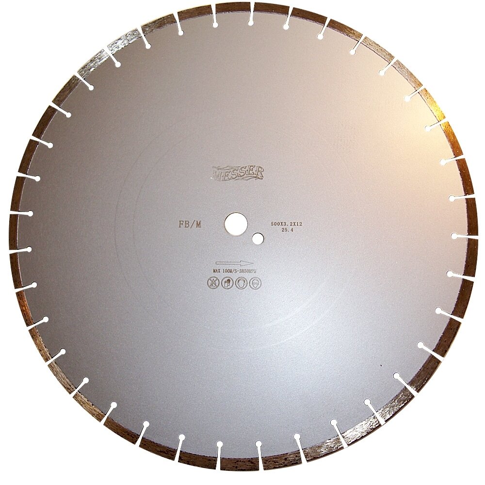 Алмазный диск по железобетону 500х25,4 мм Messer FB/M 01-15-500