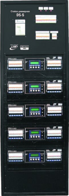 Xline DS-5 Стойка диммерная, 5 диммеров (свитчеров), блок распределения питания, коммутация