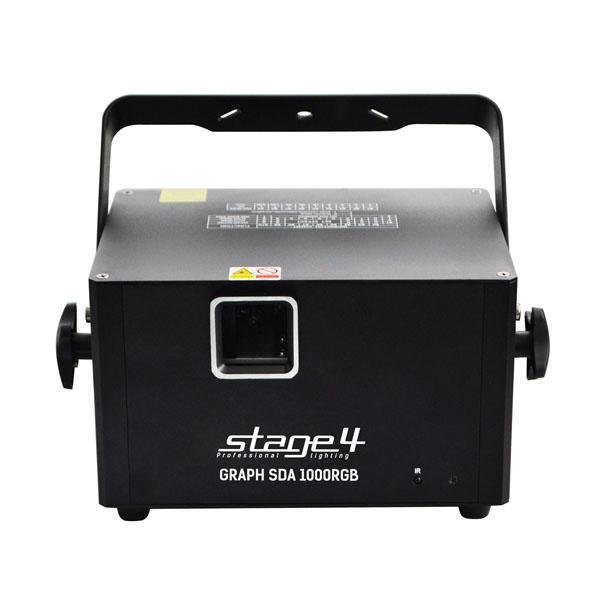 STAGE4 GRAPH SDA 1000RGB графический проектор со скоростью сканирования 25 000pps и возможностью записи и воспроизведения файлов лазерной графики (логотипов, изображений, текста) с SD карты в формате ILDA