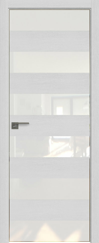 Межкомнатная дверь экошпон PROFIL DOORS 8ZN с алюминиевой кромкой (Монблан)