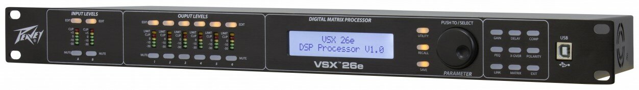 Peavey VSX 26e матричный спикер-процессор, 2 входа, 6 выходов