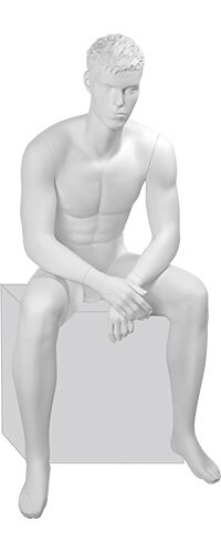 Манекен мужской, скульптурный, сидячий MD-Tom Pose 06