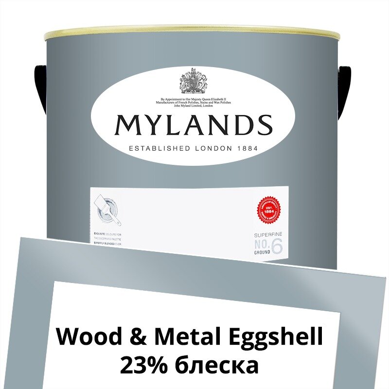 Английские Краски Mylands артикул WoodMetal Paint Eggshell 5 л. №222 Bridge Blue