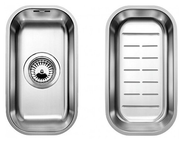 Интегрированная кухонная мойка Blanco Supra 180-U с колландером 20.1х36.1см нержавеющая сталь