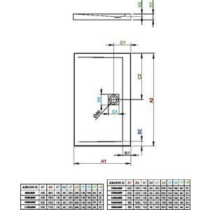 Душевой поддон Radaway Argos D, 80x100, 4AD810-01