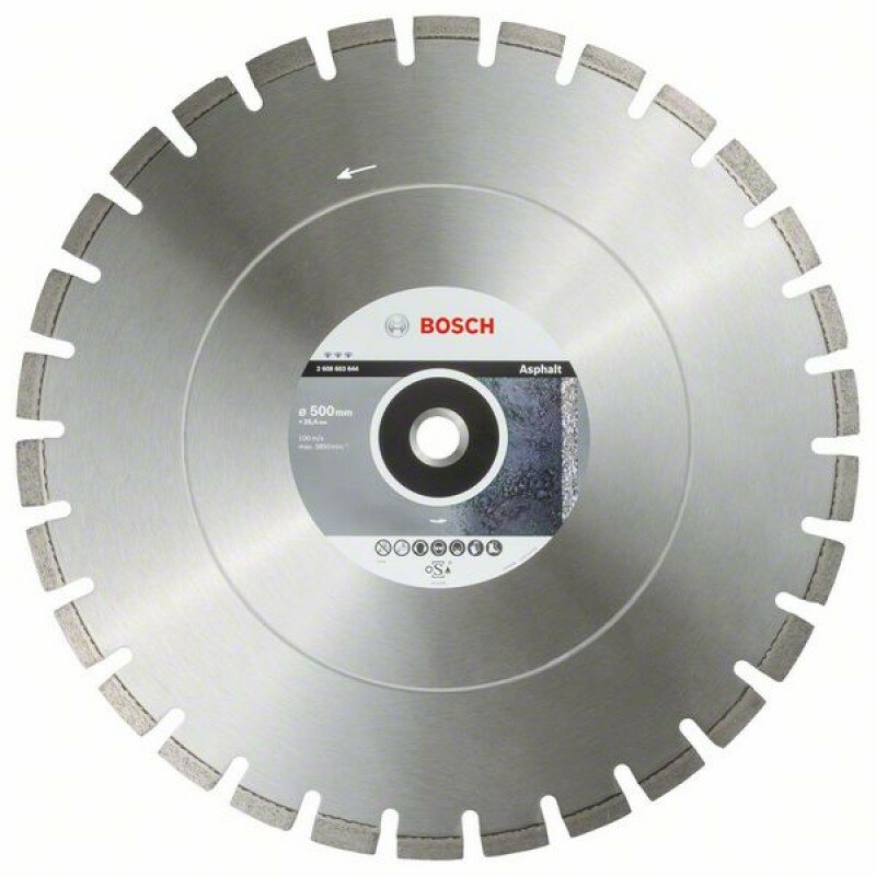 Алмазный отрезной диск Bosch Best for Asphalt 500х25 мм по асфальту (2608603644)