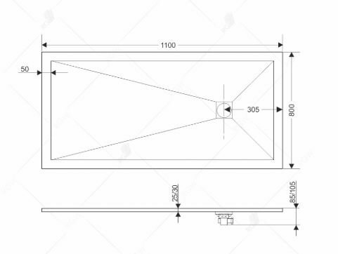 Поддон RGW Stone Tray ST-0118W 110*80 белый 16152811-01