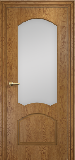 Дверь Оникс модель Диана Цвет:Дуб золотистый Остекление:Сатинат белый