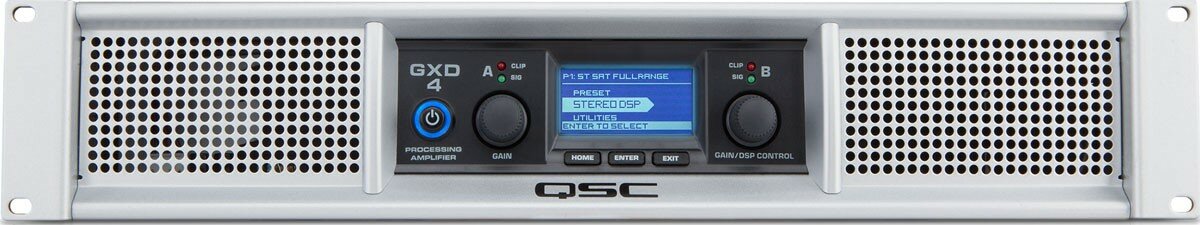 QSC GXD4 2-канальный усилитель мощности c DSP, 2 x 400 Вт/8 Ом