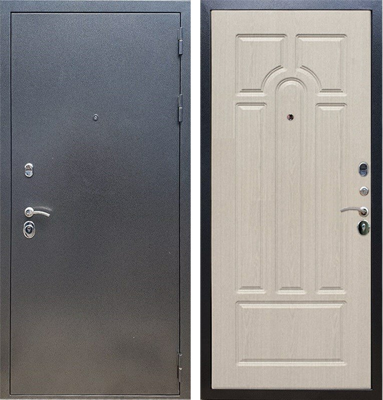 Входная стальная дверь Армада 11 ФЛ-58 (Антик серебро / Белёный дуб)