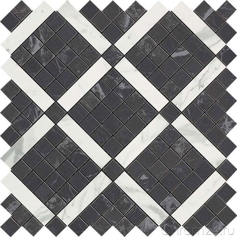 Atlas Concorde Marvel Noir Mix Diagonal Mosaic керамическая плитка (30,5 x 30,5 см) (9MVH)