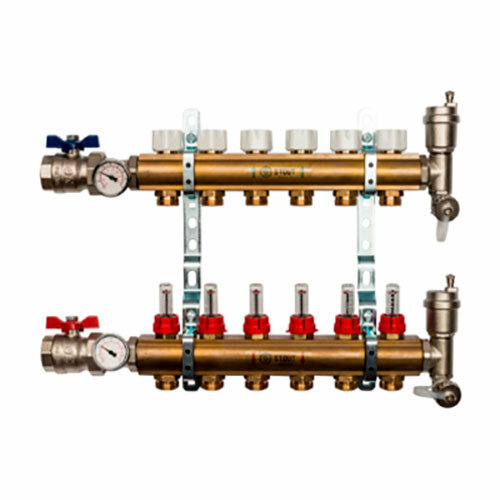 Коллекторный блок для теплого пола с расходомерами 12 вых. Stout