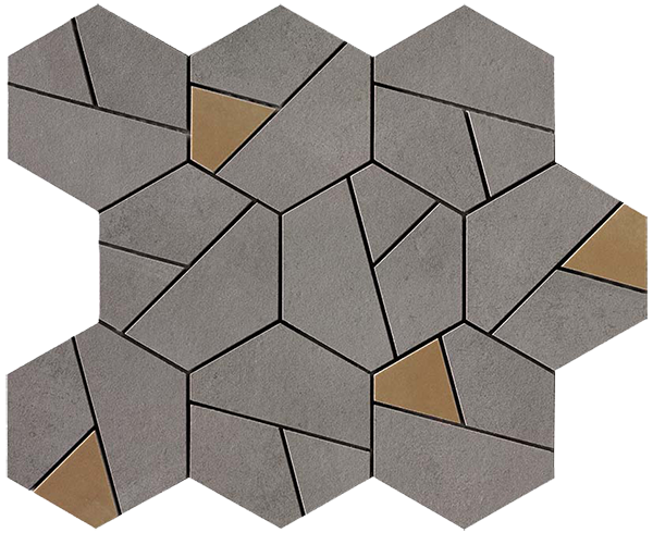 Мозаика Atlas Concorde AN68 Boost Smoke Mosaico Hex Yellow 25x28,5