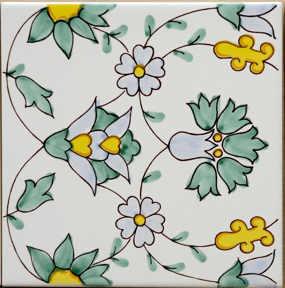 Майолика плитка Giovanni De Maio Ceramica Artistica Vietrese Flora Decori ( м2)