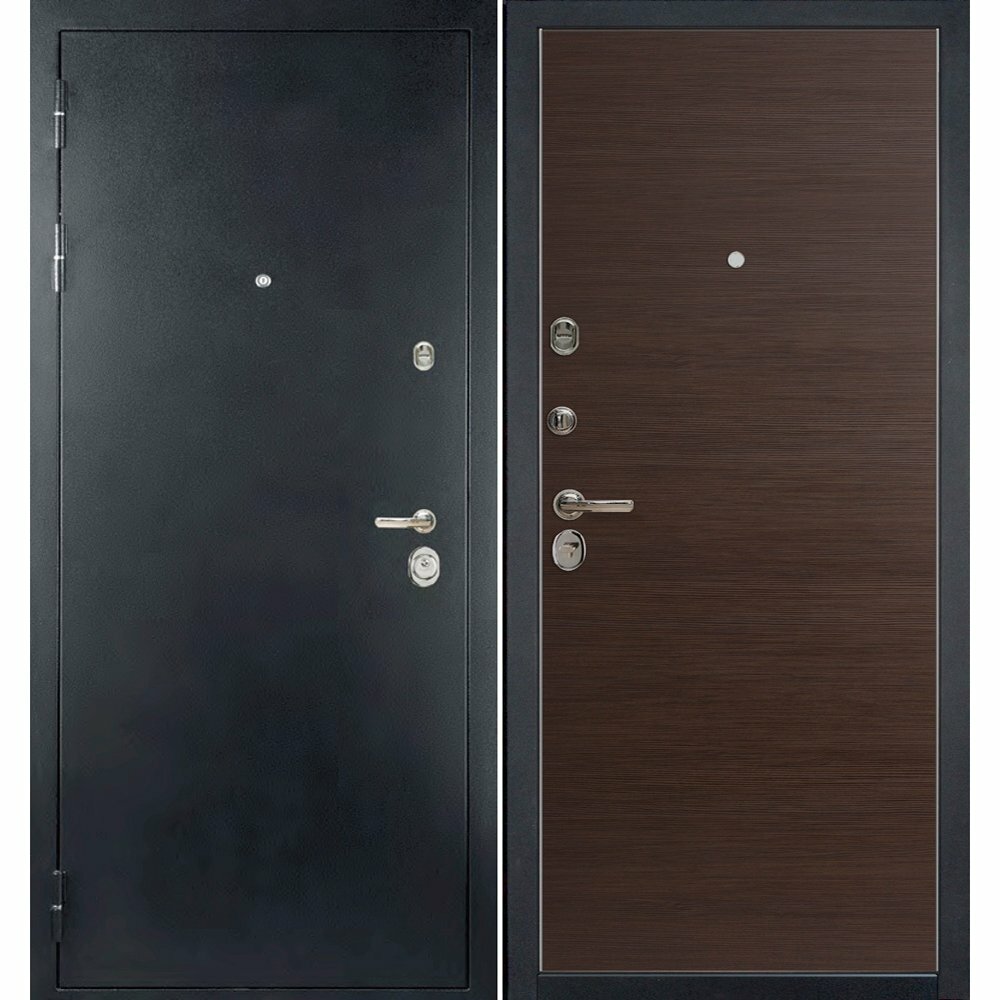 Входная металлическая дверь HAUSDOORS ProfilDoors HD6/1Z Венге Кроскут |Полотно 100 мм, Металл 1.5 мм (Товар № ZA190826), Размер 2050*960 по коробке (правая)