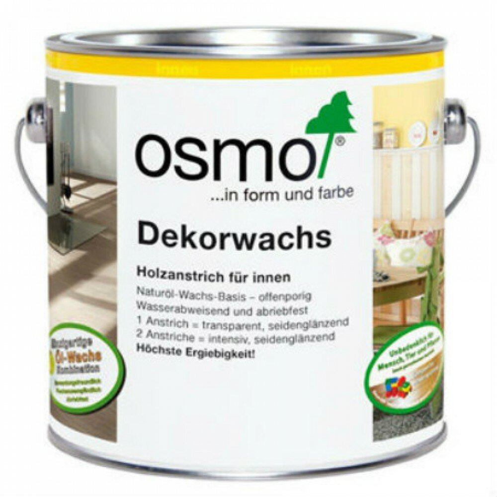 Цветное масло Osmo Dekorwachs Intensive 3165 Коричневый 2,5 л