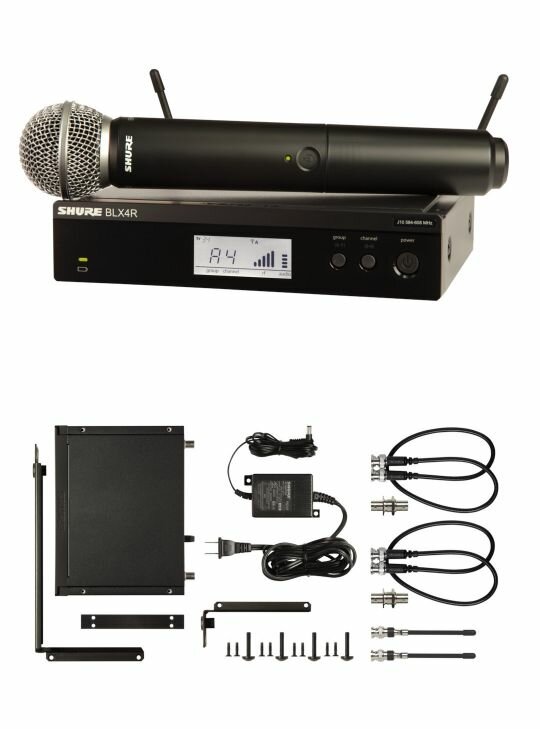 SHURE BLX24RE/SM58 M17 - рэковая вокальная радиосистема С ручным микрофоном SM58