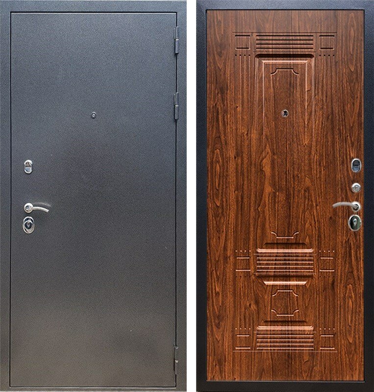 Входная стальная дверь Армада 11 ФЛ-2 (Антик серебро / Берёза морёная)