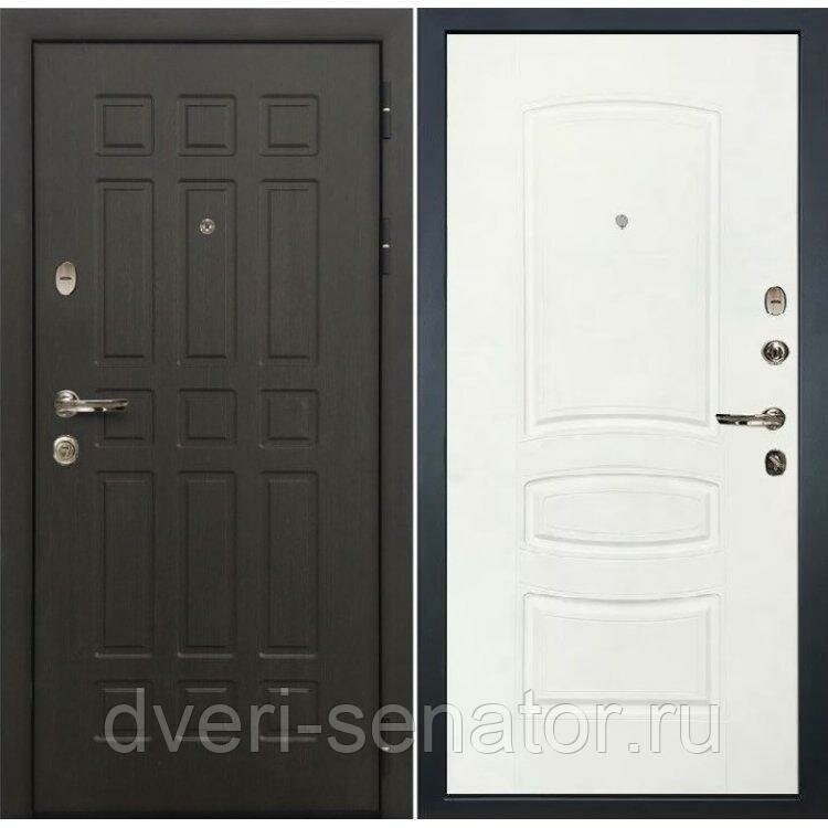 Лекс 8 Сенатор цвет №68 Белая шагрень входные металлические двери в квартиру