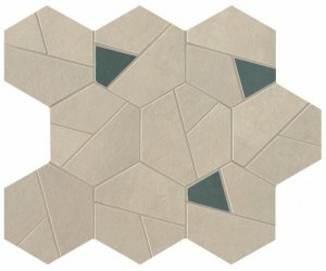 Мозаика Atlas Concorde Boost Pro Cream Mosaico Hex Blue 25x28,5