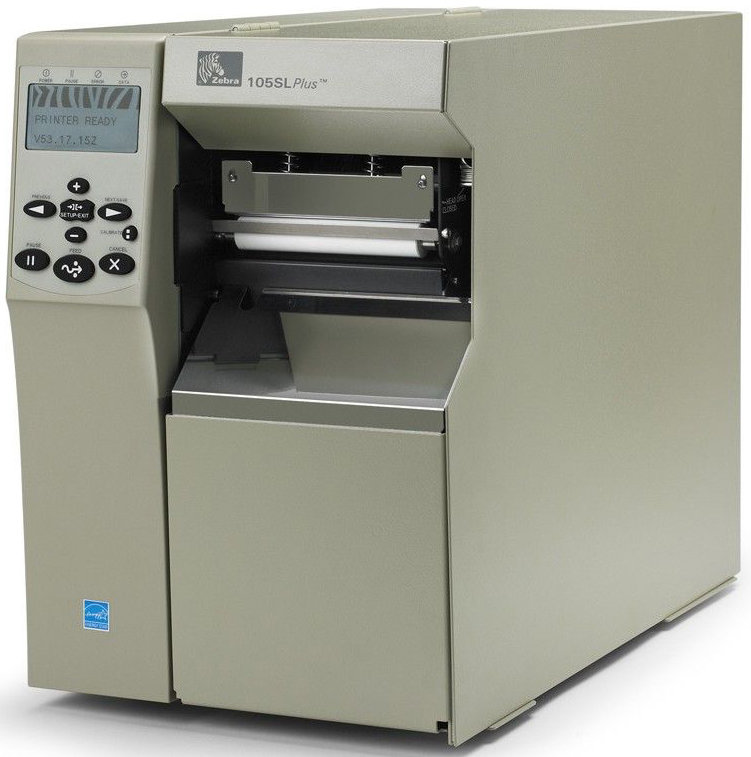 Термотрансферный принтер Zebra 105SL Plus 203 DPI, RS232, LPT, USB, Ethernet, внутренний смотчик (102-80E-00200)