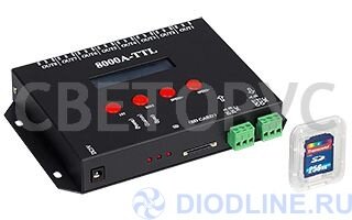 Led контроллер RA-8000A (8192 pix, 220V, SD-карта)