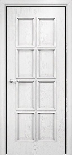 Оникс / Фортрез Межкомнатная дверь Неаполь глухая Цвет: белая эмаль патина золото