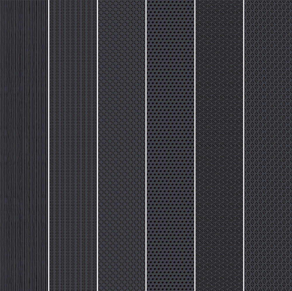 Плитка керамогранит Unica Vibration Vibration Black (6 patterns) ( м2)