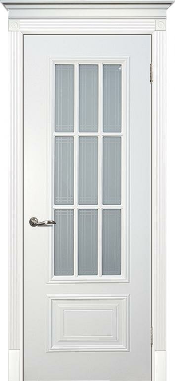 Дверь Смальта 8 Белый ral 9003 со стеклом