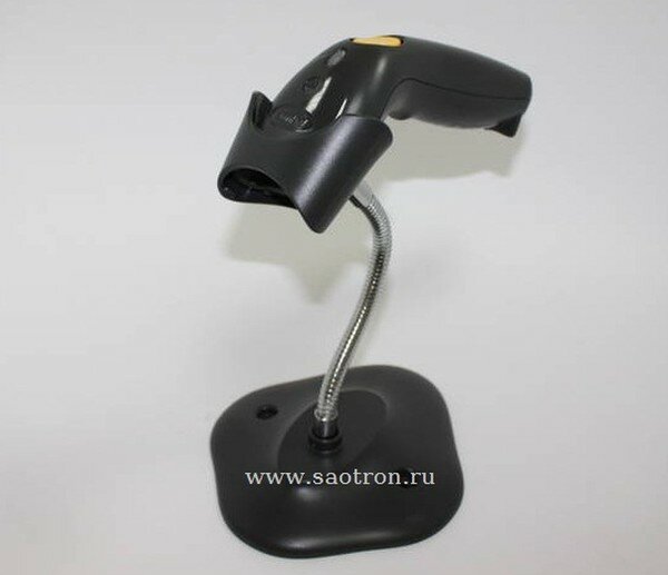 сканер штрих-кода zebra / motorola symbol ls1203 kit: rs232 (лазерный сканер, черный, в комплекте кабель, блок питания и подставка) LS1203-7AZR0100ER