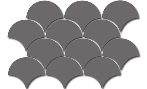 Мозаика 21983 Scale Fan Mosaic Dark Grey 30x43 Equipe