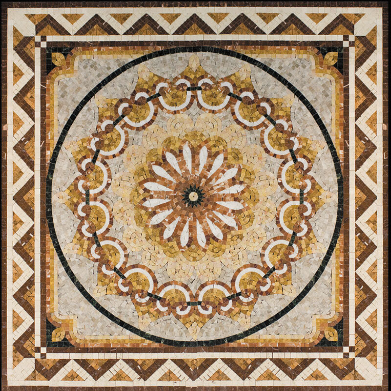 Декор напольный Natural Mosaic Мозаичные ковры PH-05 1000x1000 мм (Мозаика)