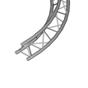 Dura Truss DT 33 Circle 4m 4 parts Комплект из 4-х радиусных ферм, треугольного сечения 3 x Ф=50мм, S=2мм, W=29см, радиус 4метра, 12 конических соединителя, 24 болта, 24 шплинта