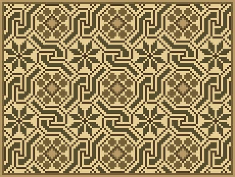 Панно Alzare из мозаики Ковёр 2 (базовые цвета ) (2x2) 189.6x250.7