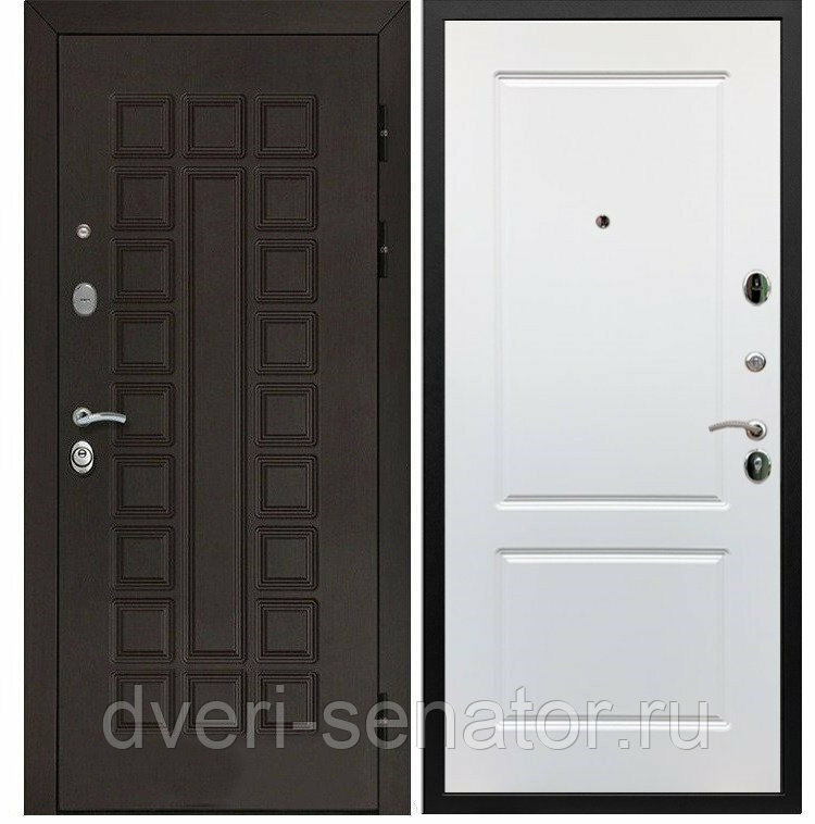 Senator ФЛ-117 цвет Белый софт входные стальные двери в квартиру