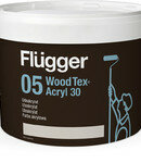 Flugger 05 Wood Tex Acrylic Paint Akrylmaling / Флюггер 05 Вуд Тех Акрилик Пеинт Акримейлинг Полуматовая акриловая краска для дерева 9.1 л