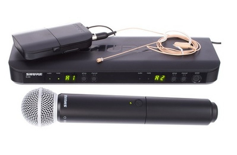 SHURE BLX1288E/SM58 M17 662-686 MHz двухканальная радиосистема с поясным передатчиком BLX1 и ручным передатчиком SM58