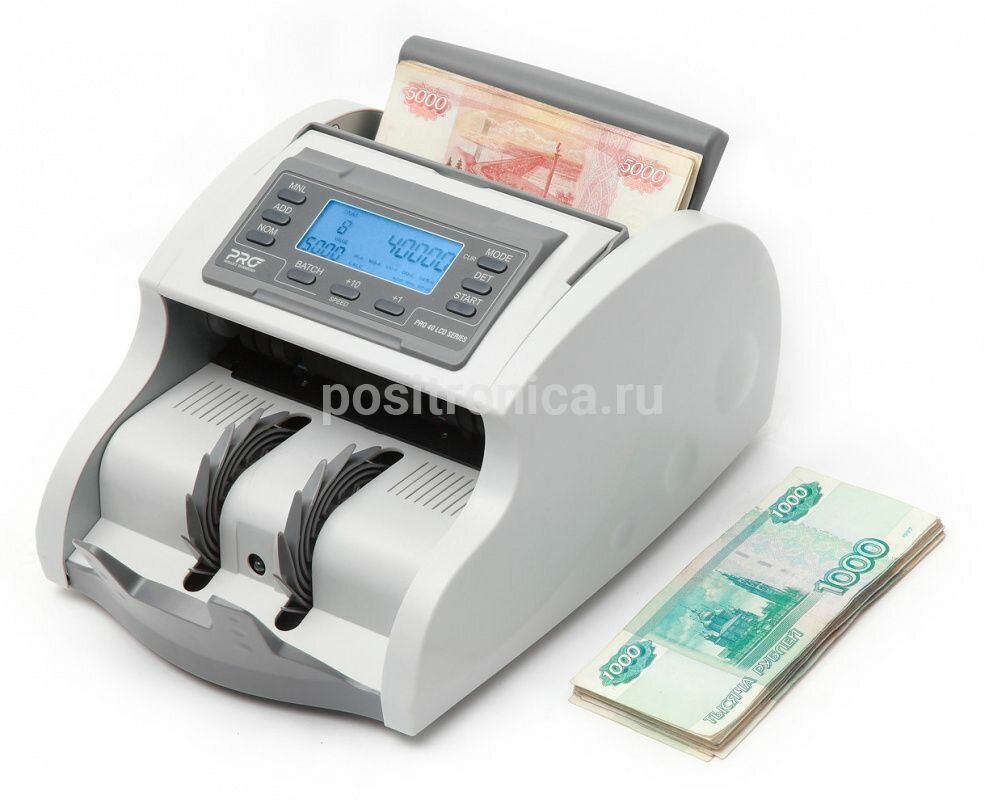 Счетчик банкнот PRO 40UMI LCD серый (T-05992)