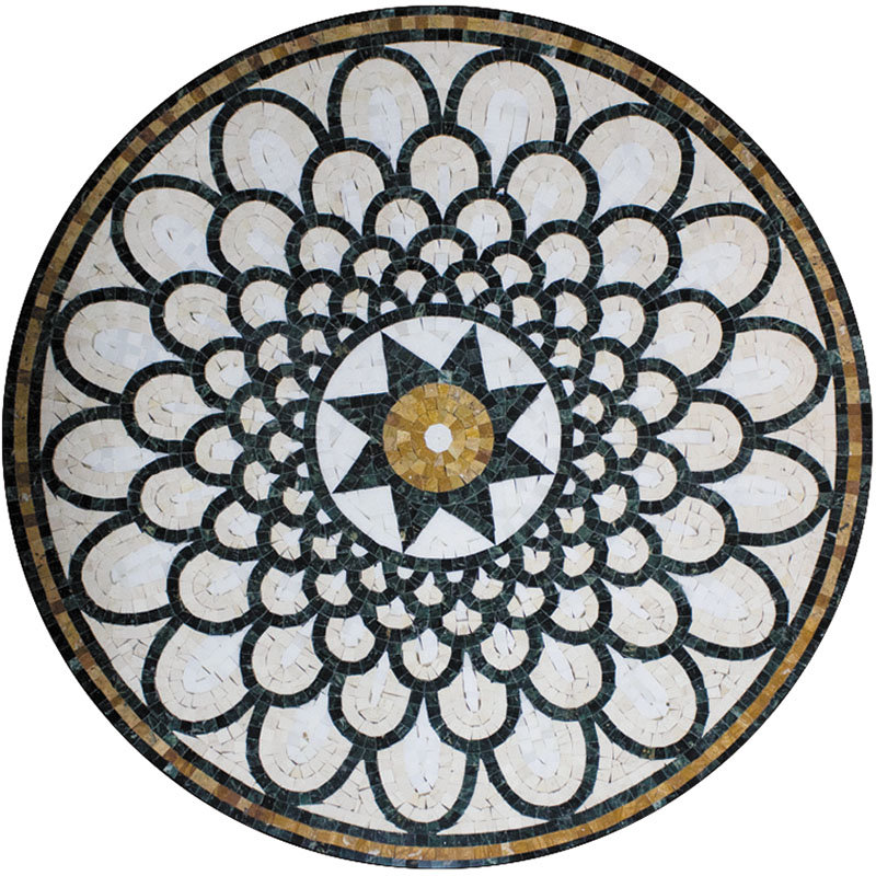 Декор напольный Natural Mosaic Мозаичные розоны PH-13 1000x1000 мм (Мозаика)