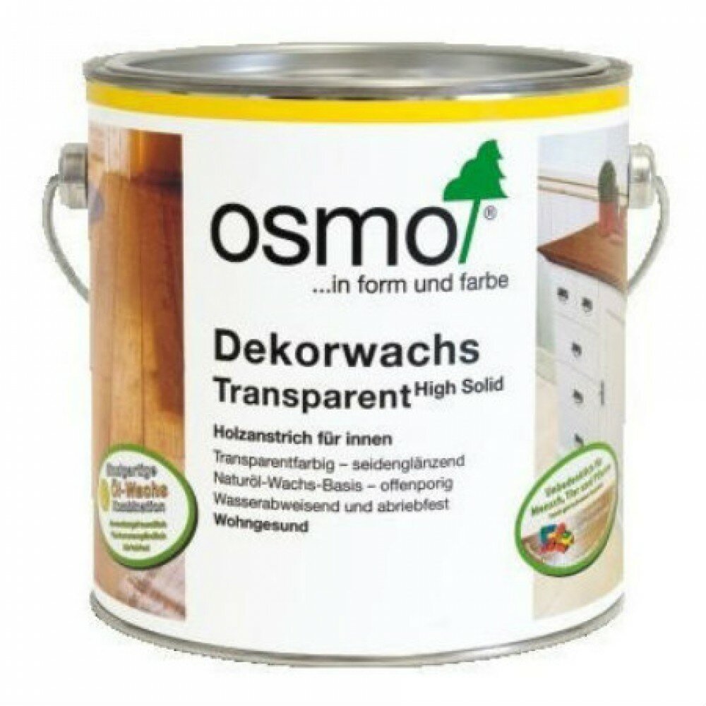 Масло цветное Osmo Dekorwachs Transparent 3166 Орех 2,5 л