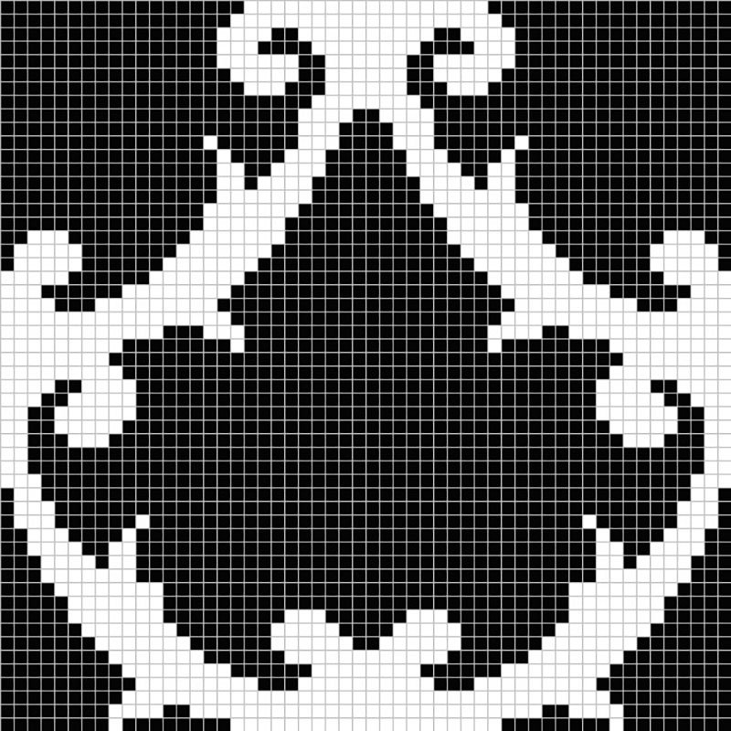 Мозаика Alma Панно 15 MZ-08 BlackWhite 885x885 мм (Мозаика)