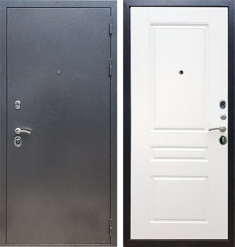 Входная дверь Армада 11 ФЛ-243 (Антик серебро / Белый матовый)