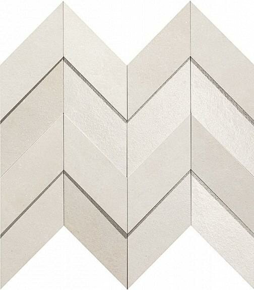 Мозаика Atlas Concorde Dwell Off White Chevron 3D 30.8x35.1