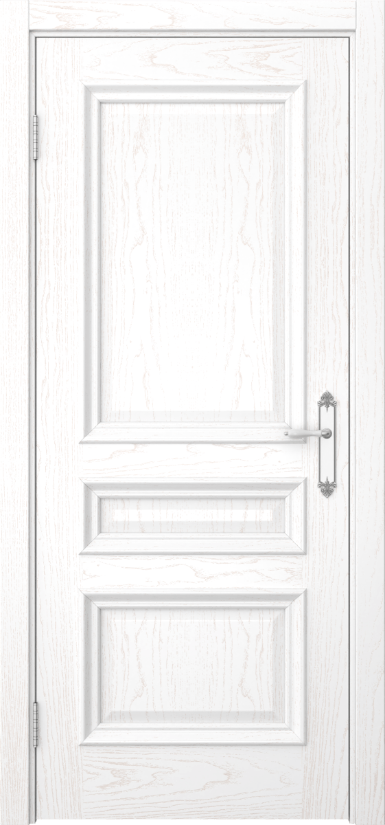 Комплект двери с коробкой SK007 (шпон ясень белый, глухая)