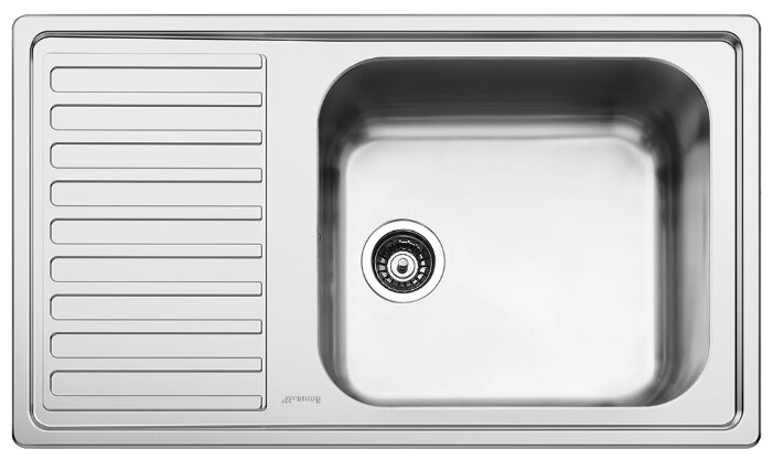 Врезная кухонная мойка smeg LG861S-2 86х50см нержавеющая сталь