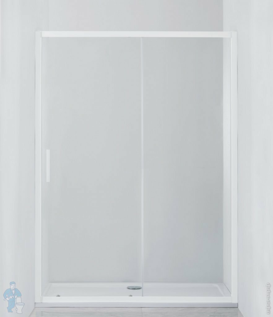 Душевая дверь в нишу CEZARES RELAX (1200х1850) BF-1-120-C-Bi стекло прозрачное, профиль белый