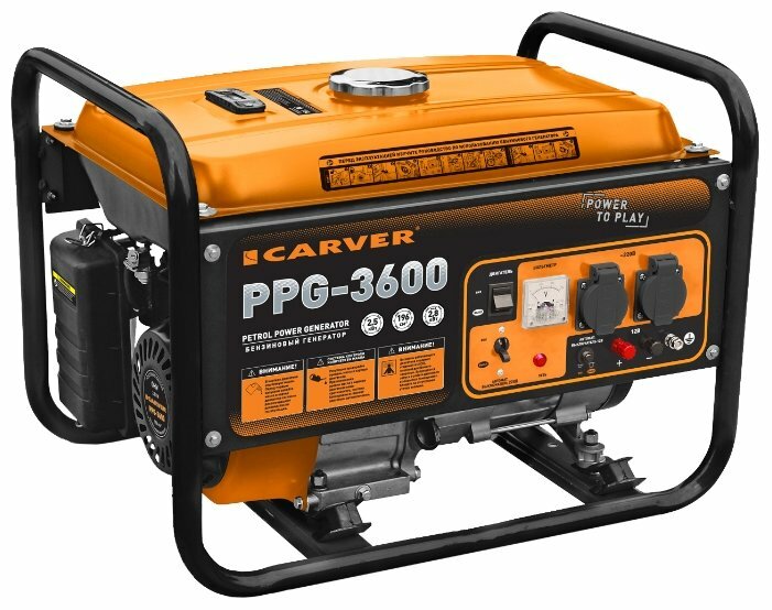 Бензиновый генератор Carver PPG-3600 (2500 Вт)